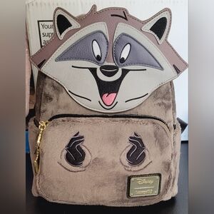 Loungefly Disney Pocahontas Meeko Fuzzy Mini Backpack